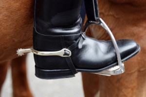 Sporn mit Rädchen Reitstiefel mit Sporn